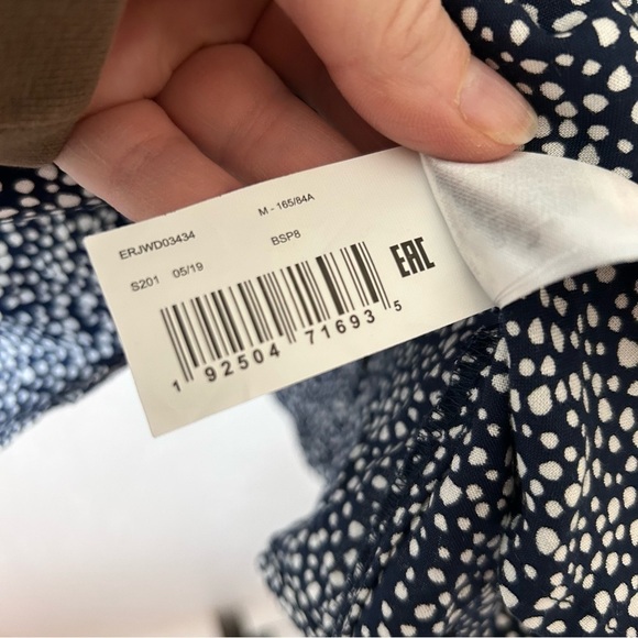 ROXY Blind Dreams Deep Vneck Faux Wrap In Mood Indigo Chaos Size Medium - Picture 15 of 15